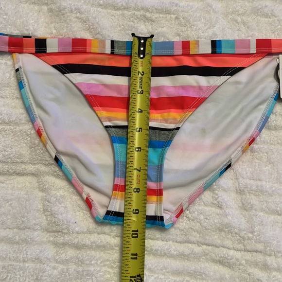 NWT No Boundaries striped multi colored bikini bottom in size L - Picture 7 of 9